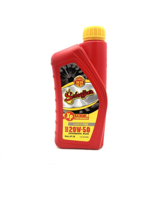 77 Cycles Schaeffer's 20w-50 Synthetic Plus Motor Cycle Oil Extreme V-Twin Designed for V-Twin, Air cooled & high-performance gasoline engines.